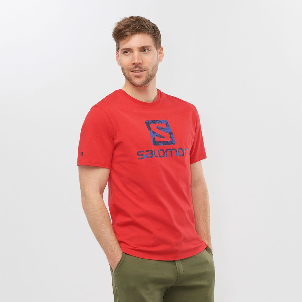 SALOMON UK OUTLIFE LOGO - Mens T-shirts Red,BEZH58047